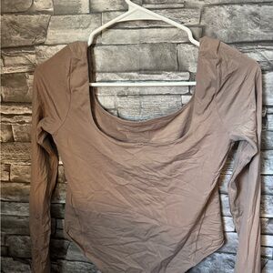 lululemon athletica Brown Long Sleeve Bodysuit